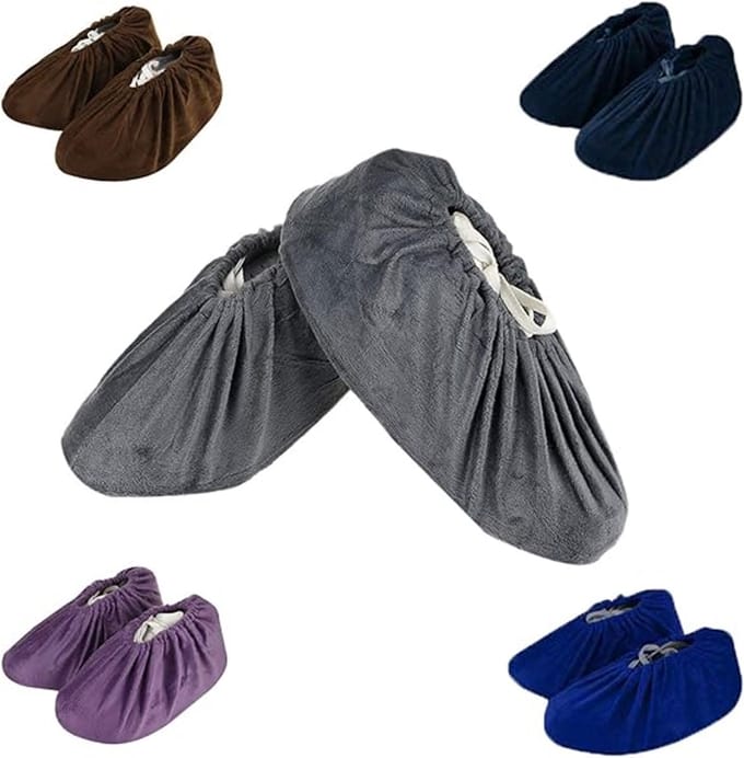 Famanu – Herbruikbare overschoenen – 5 paar – flanel – wasbaar en antislip