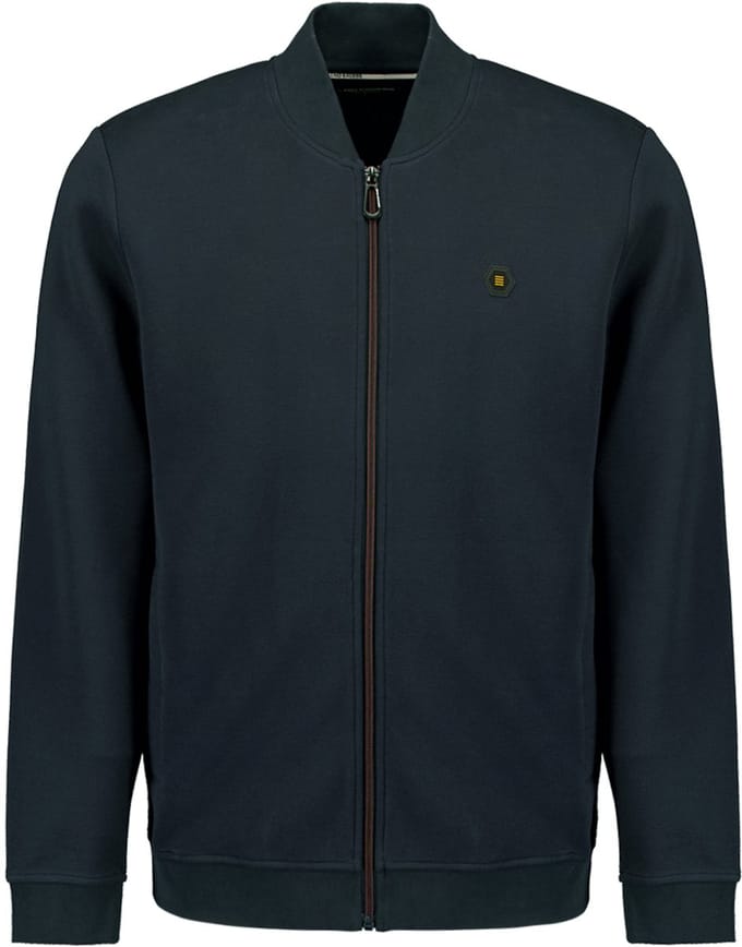 No Excess Sweater full zipper pique bomber night