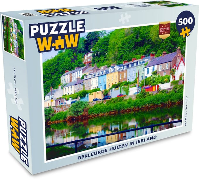 Puzzel Gekleurde huizen in Ierland - Legpuzzel - Puzzel 500 stukjes