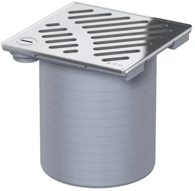 ACO Easy-Flow Opzetstuk ABS 149x149 K3/Raam en Sleufrooster V2A/vergrendeld, 5141.23.00