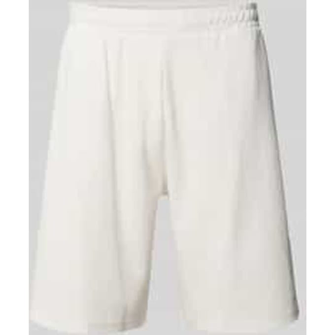 straight fit sweatshorts met structuurpatroon