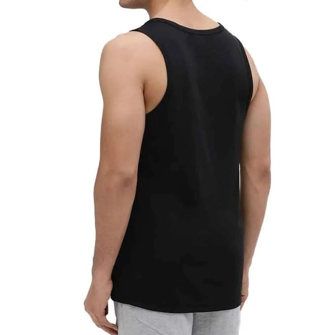 Nike geborduurde Swoosh heren tanktop in zwart