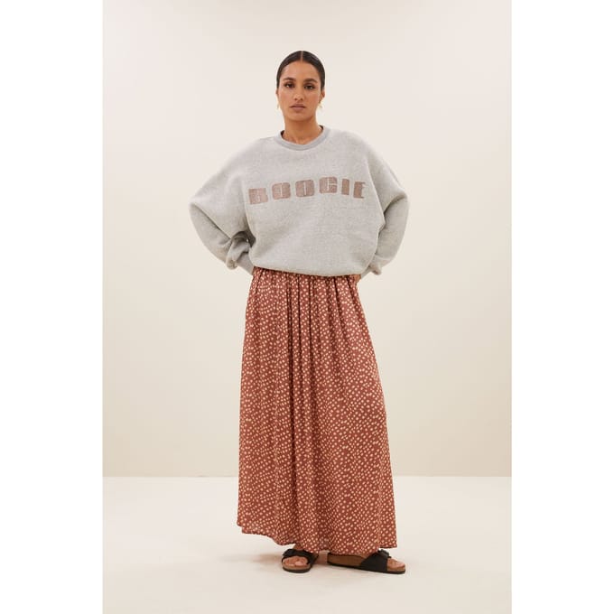 By-Bar Bibi Boogie Sweater Grey Melee Size: M | Sweaters Outlet | Dames | Grijs