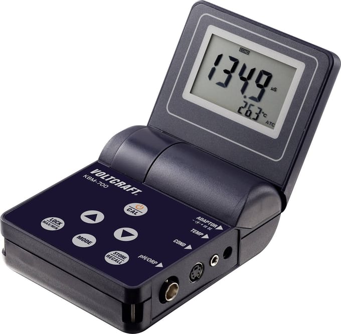 VOLTCRAFT KBM-700 van geleidbaarheidsmeter, pH-waarde, Redox (ORP), temperatuur, zout