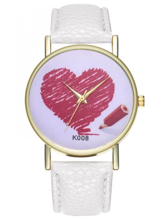 Hidzo Horloge Hart Ø 39 - Wit