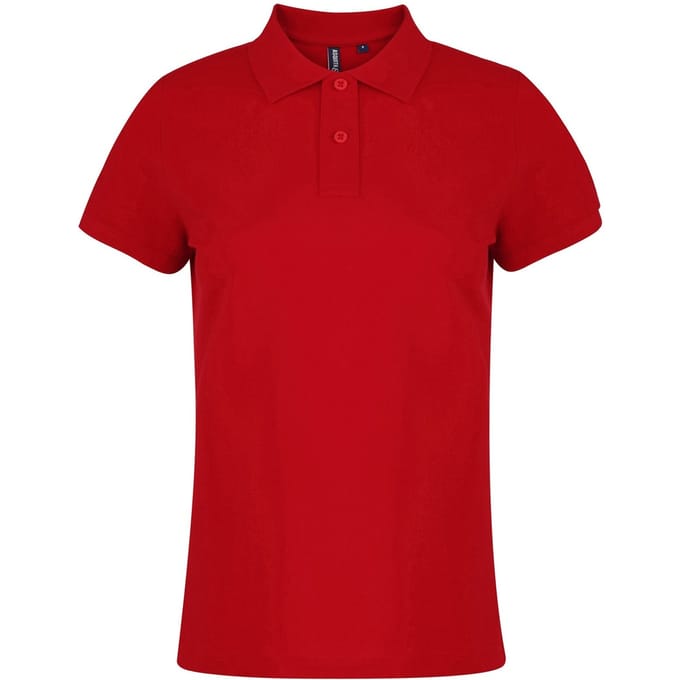 Asquith & Fox Dames/dames Poloshirt met korte mouwen en effen mouwen (Rood)