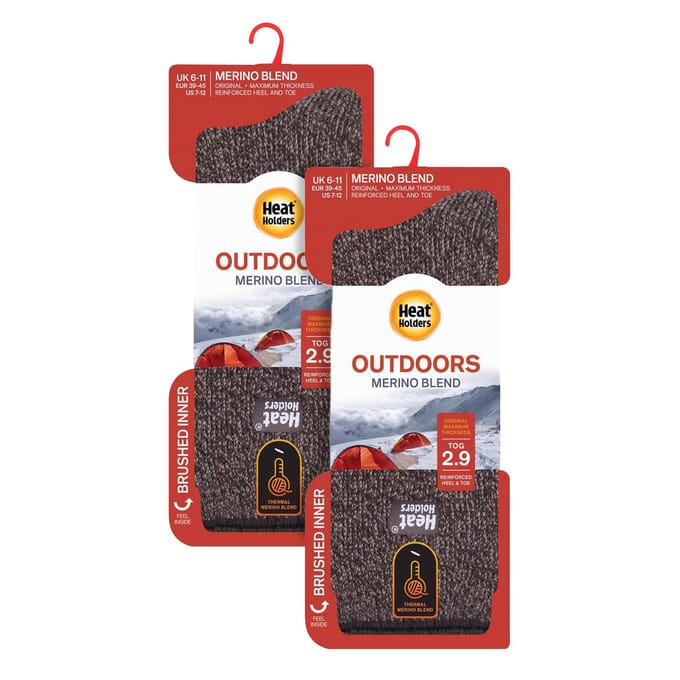 Heren 2-pack Merino Wol Thermosokken