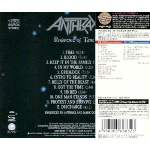 Persistence Of Time - Anthrax