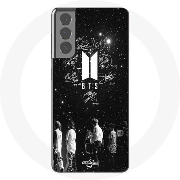 Coque de téléphone - BTS - Samsung Galaxy S21 - Souple - Noir - Membres BTS