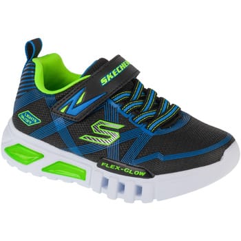 Skechers Flex-Glow Jongens Sneakers - Black/Blue/Lime