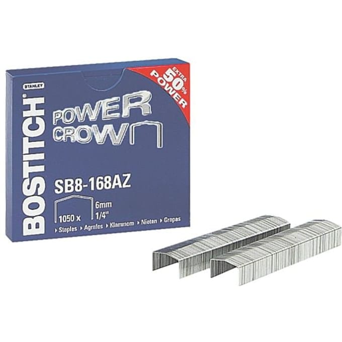 Nieten Bostitch B8 staal SB8 6mm gebogen rug 1050 stuks