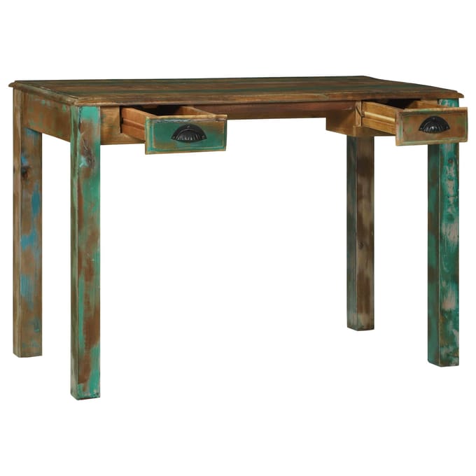 vidaXL - Schrijfbureau - Bruin - 112 - x - 55 - x - 76 - cm - Massief - Gerecycleerd - Hout