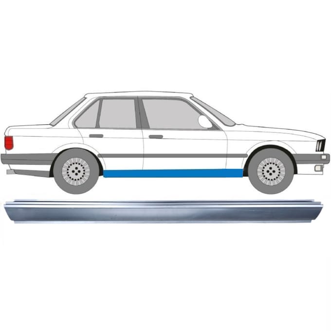 Reparatie dorpel voor BMW 3 E30 1982-1994 / Links = Rechts (symmetrisch)