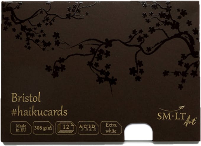 SMLT Haiku kaarten Bristol papier A5 308gr 12 vel schetsen.