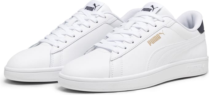 PUMA Puma Smash 3.0 L Unisex Sneakers - PUMA White-PUMA Navy-PUMA Gold