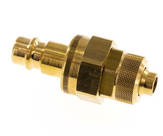 Messing DN 7.2 (Euro) Luchtkoppeling Insteeknippel 8x10 mm Push-On Double Shut-Off - CLP7-N-B-SV-P-8