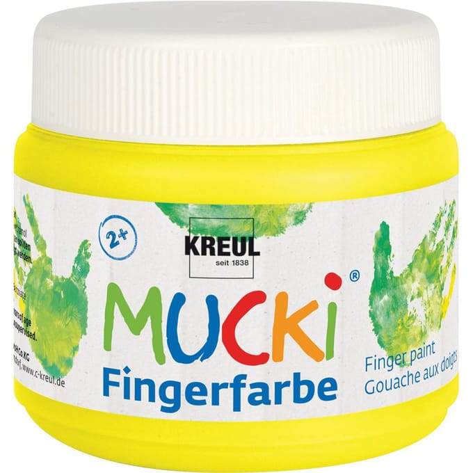 MUCKI Vingerverf, 150 ml - Geel