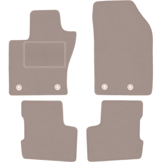 Beige velours vloermatten voor: Fiat 500X II crossover (2018-)