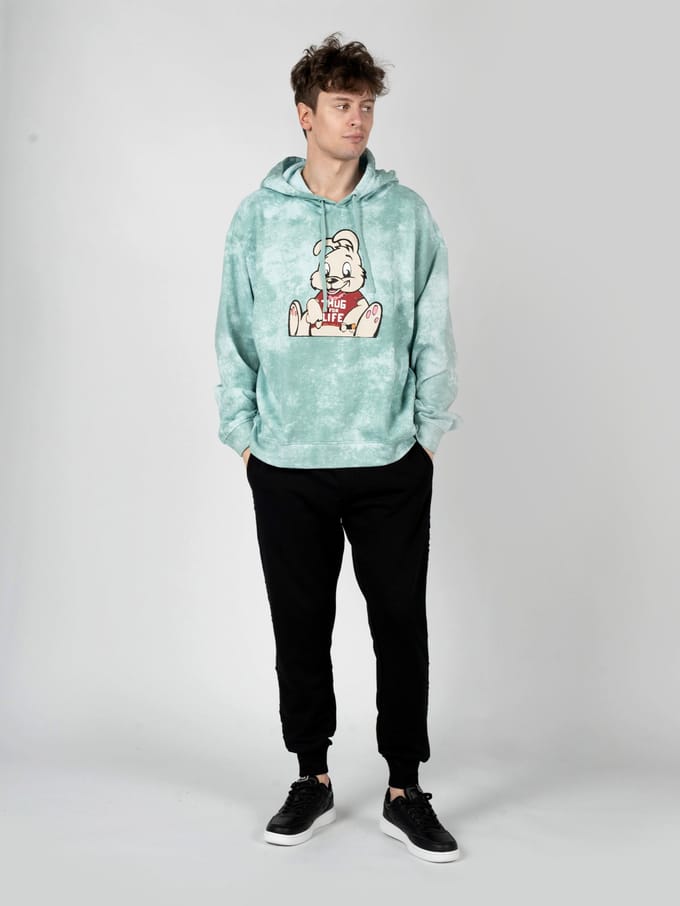 Guess x Brandalised blouse Leon Bunny Mannen groen