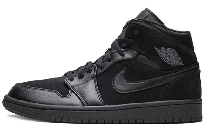 Jordan 1 Mid Triple Black 2018 554724-050 42.5