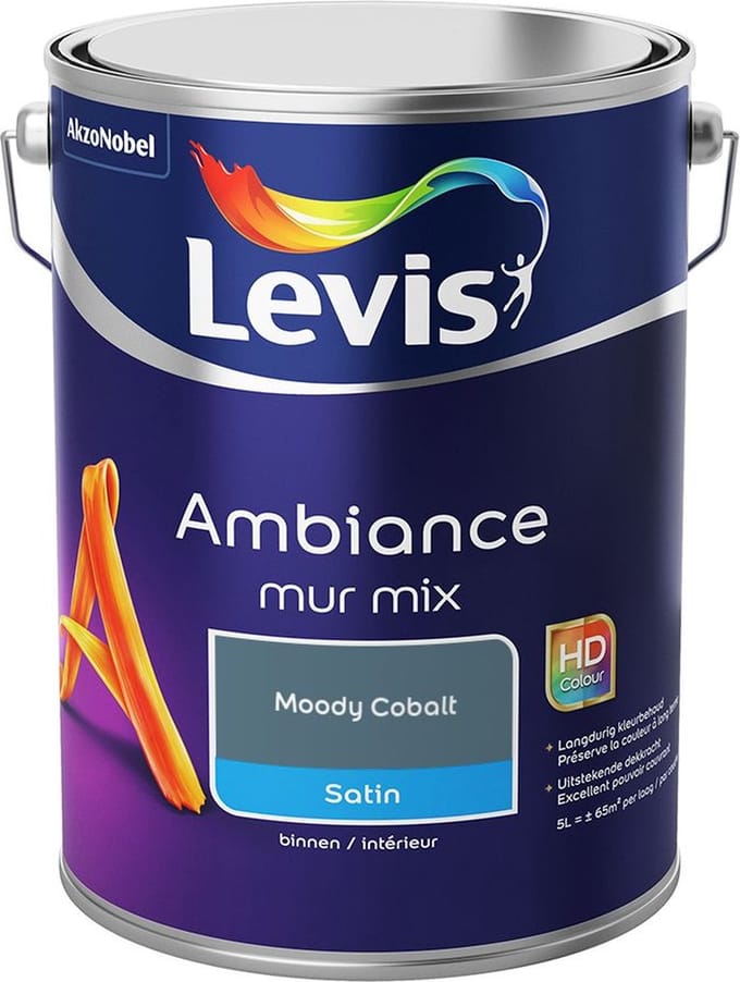 Levis - Ambiance Mur Satin Mix - Moody Cobalt - Mengverf - 5 L