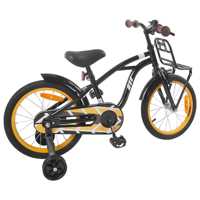 vidaXL - Kinderfiets - 16 - Inch - voor - 4-6 - jaar - oud - Zwart
