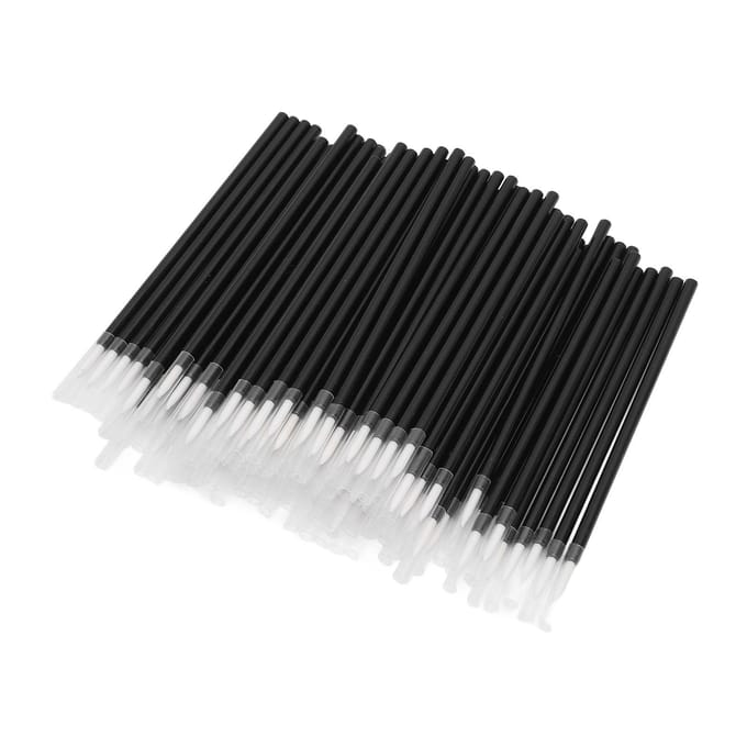 100 STUKS Zwarte Eyeliner Borstels Applicator Cosmetische Oogstaafjes voor Eyeliners Lipliners Make-up Tool black