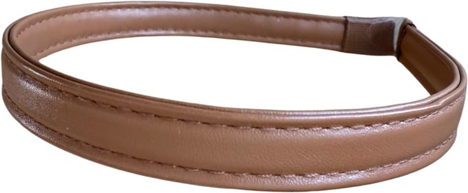 Haarband- Leer- Roestbruin- 1.5 cm- Charme Bijoux