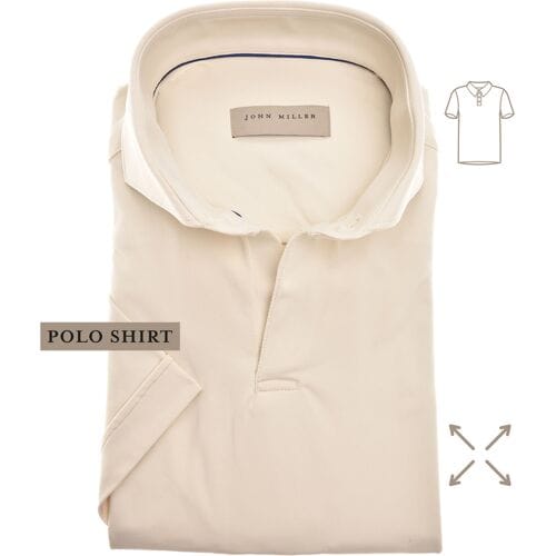 John Miller The Miller Short Sleeve Hyperstretch Poloshirt Licht Zand / male