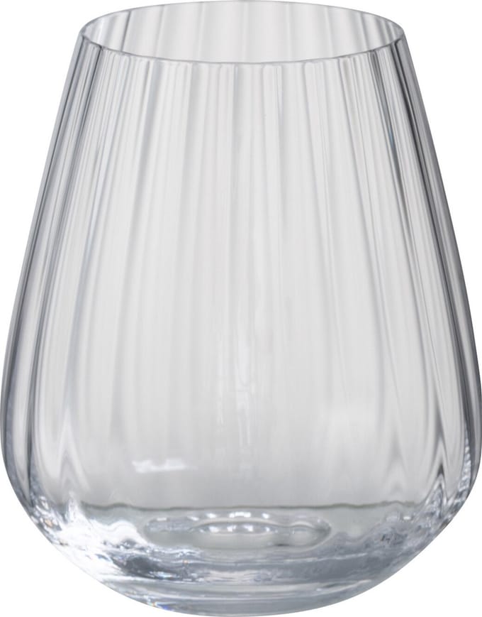 J-Line glas Water Strepen - glas - transparant - 6 stuks