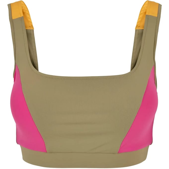 Urban Classics - Color Block khaki/Paarst/magimango SportBH - M - Multicolours