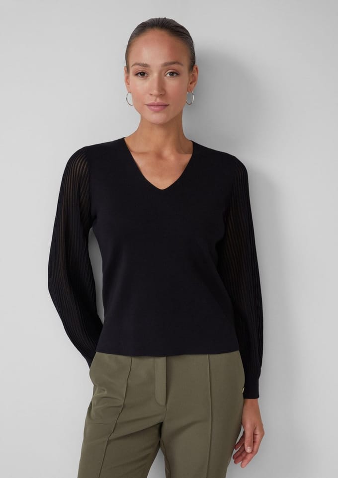 s.Oliver BLACK LABEL - Dames pull - Maat S - Vrouwen - ZWART - Viscose