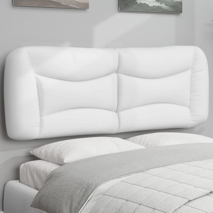 vidaXL - Hoofdbordkussen - "Hvar" - 120 - cm - kunstleer - wit