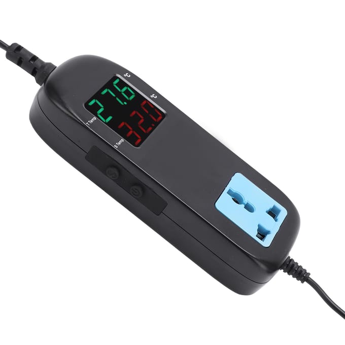 Digitale Display Thermostaat Intelligente Elektronische Temperatuurregelaar Regulator AC ~ black