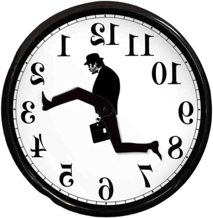 Silent Mute Clock Glass Wall Round Clock - Hotel Living Room Decor .