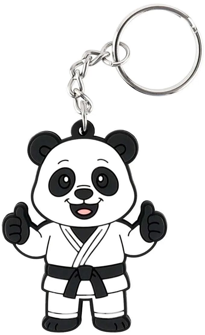 Sleutelhanger Rubber Martial Arts Panda in gi