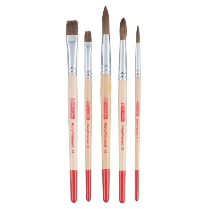 Talens Art Creation aquerelpenselenset polyester, set met 5 penselen
