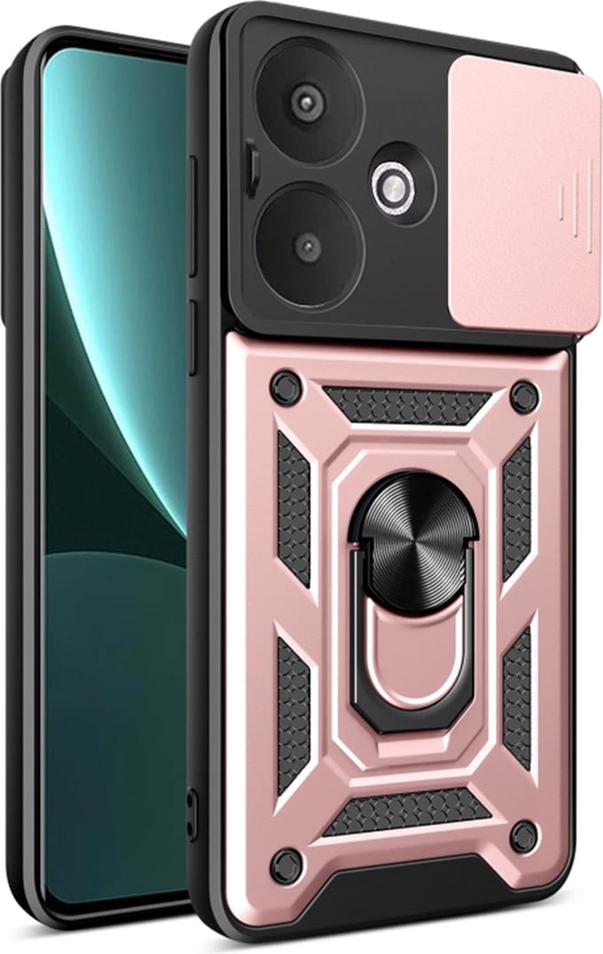 Hoesje geschikt voor Xiaomi Redmi 13C 5G - Techsuit Camshield Back Cover - Roségoud