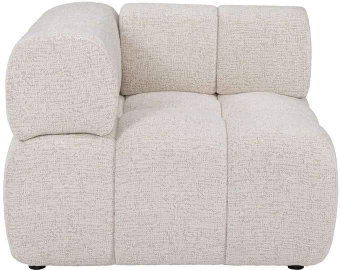 Vente-unique Hoekfauteuil in beige gemêleerde stof FACIVIL