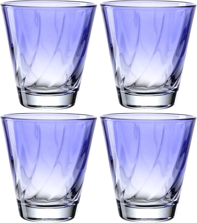 Leonardo TWIST Drinkglas 215ml blauw - set/4