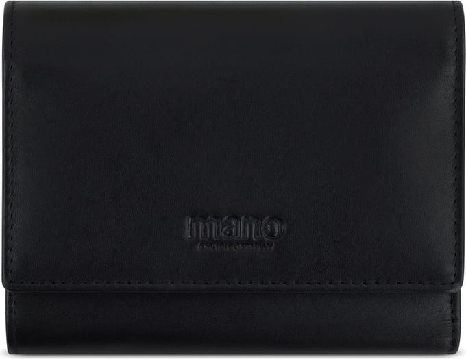 mano Leren Portemonnee Don Andrea RFID Continental Wallet Black Zwart