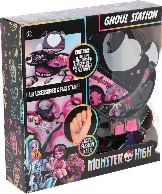 Monster High Ghoul Station - Haaraccessoires en stempels - kinder make up set