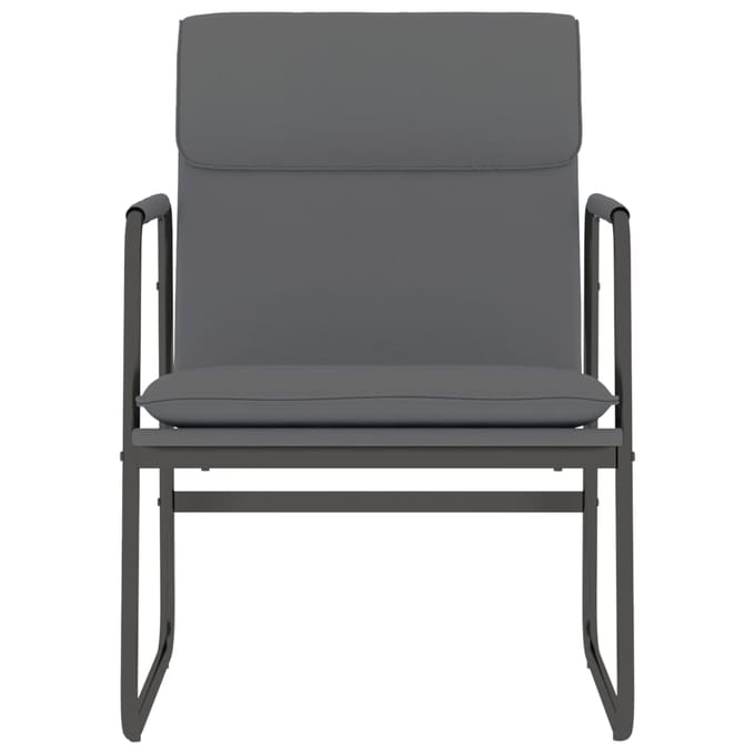 vidaXL - Loungestoel - 55x64x80 - cm - kunstleer - grijs
