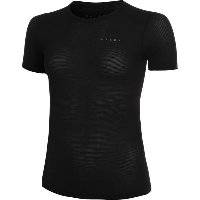 FALKE Ultralight Cool sneldrogend functioneel materiaal functioneel shirt met korte mouwen dames zwart - maat L