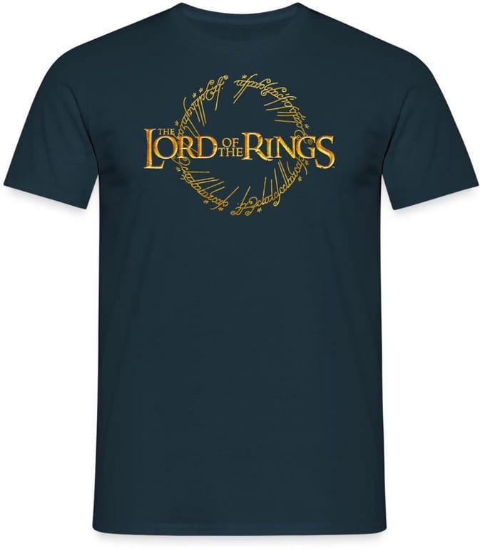 The Lord Of The Rings Logo En Ring Inscriptie T-Shirt Heren