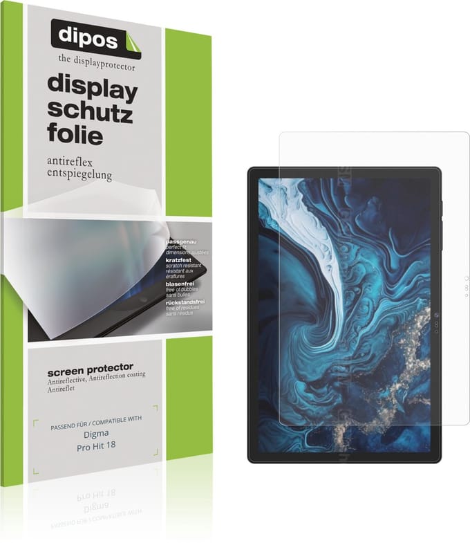 dipos – 2x Matte Beschermfolie geschikt voor Digma Pro Hit 18 | Krasbestendige & antireflecterende Screenprotector Ultra-Thin