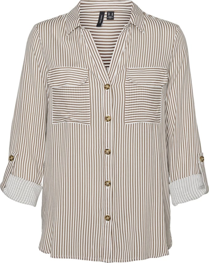 VERO MODA - VMBUMPY L/S SHIRT NEW WVN GA Dames Blouse
