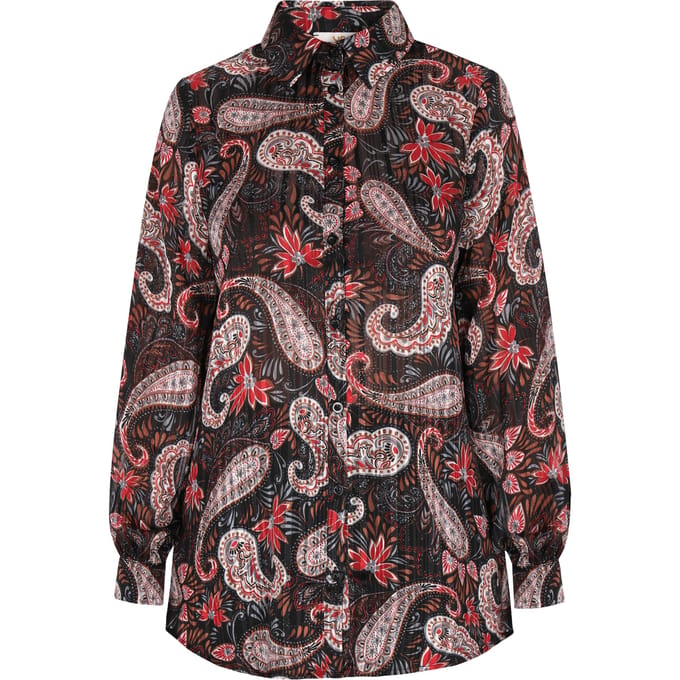 usha Blouse Dames Zwart Veelkleurig