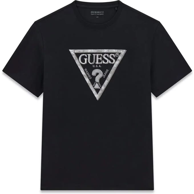 T-shirt Guess Triangle Leaves Embroide