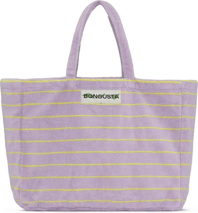 Bongusta Naram Weekendbag strandtas LIlac & Neon Yellow lila & geel